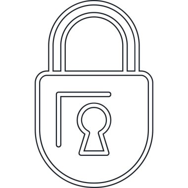 ikon vektör illüstrasyonunu kilitle