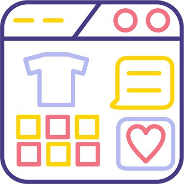 Web simgesi, vektör illüstrasyonu