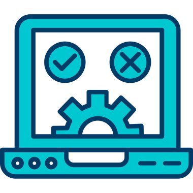 bilgisayar onarımı simgesi vektör çizimi grafik tasarımı
