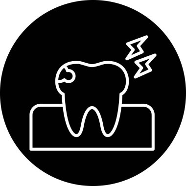 Diş simgesi, vektör illüstrasyonu