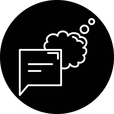 Düşünen ağ simgesi, vektör illüstrasyonu