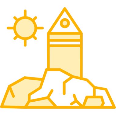 Tek bir izole simgenin vektör illüstrasyonu