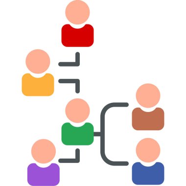 ekip çalışması düz simgesi, vektör çizim