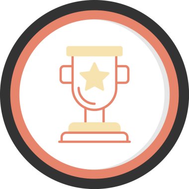 Kupa. Web simgesi basit illüstrasyon