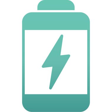 Elektrik güç vektör simgesi. resim biçimi yuvarlak kare düğmesi, kobalt ve gri renkler içindeki düz simge sembolüdür..