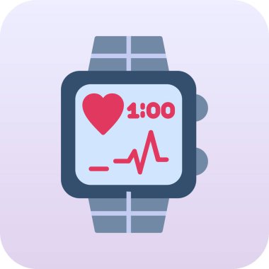 Kalp Atışı Düz Vektör Simgesi