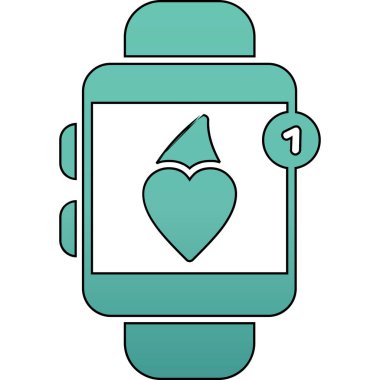 Akıllı saat simgesi. Çizgiyi dolduran ince çizgi tasarımı. vektör illüstrasyonu.