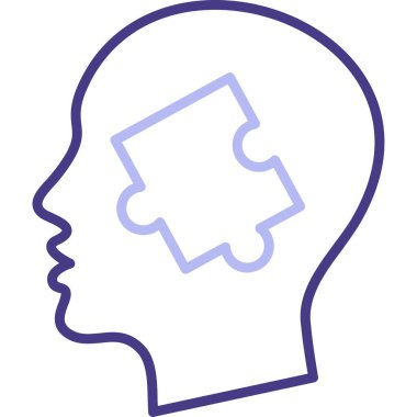 Beyin. Web simgesi basit illüstrasyon