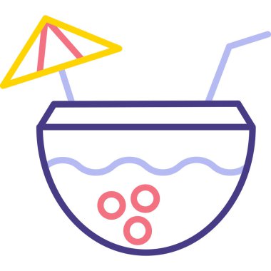 kokteyl içki simgesi. vektör çizim