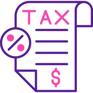 Vergi. Web simgesi basit illüstrasyon