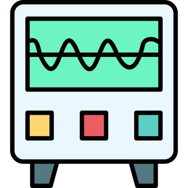 veri analiz simgesi renk ana hatları vektörü