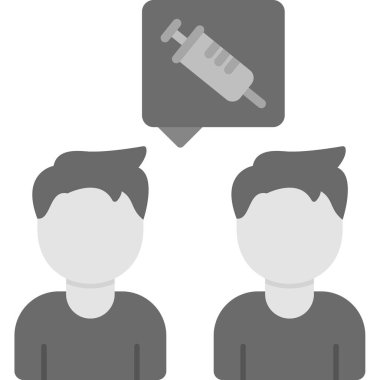 aşı vektörü simgesi modern basit illüstrasyon