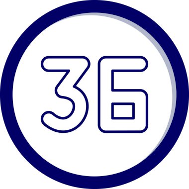 Özet biçiminde 35 numara simgesi