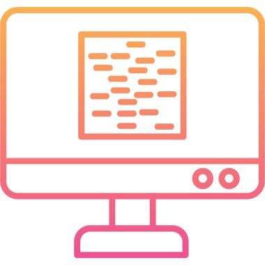 bilgisayar ekranı simgesi, vektör illüstrasyonu