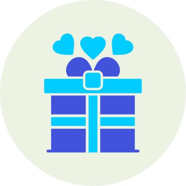 Hediye. Web simgesi vektör illüstrasyonu