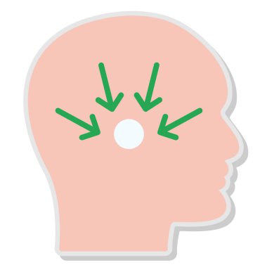 beyin ikonu vektör illüstrasyonu