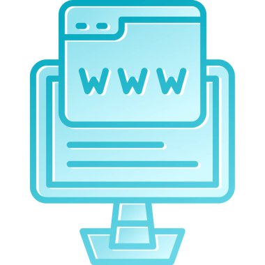 Web tarayıcı simgesi. Web tasarımı için tarayıcı vektör simgelerinin özet çizimi