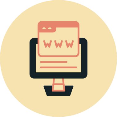 Web simgesi vektör illüstrasyonu