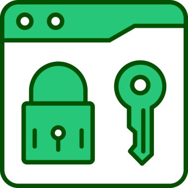 ikon vektör illüstrasyonunu kilitle