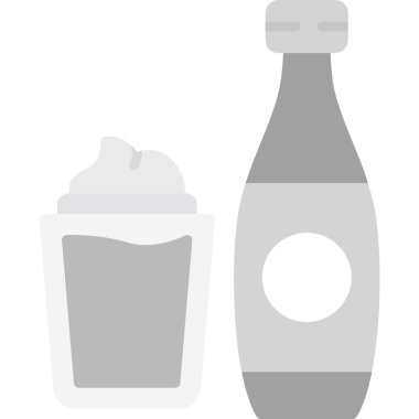 Şişe içecek ikonu sert bir şekilde