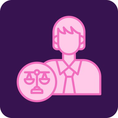 Hukuk. Web simgesi basit illüstrasyon