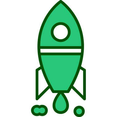 Roket. Web simgesi basit tasarım