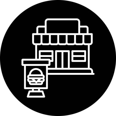 Yemek. Web simgesi basit illüstrasyon