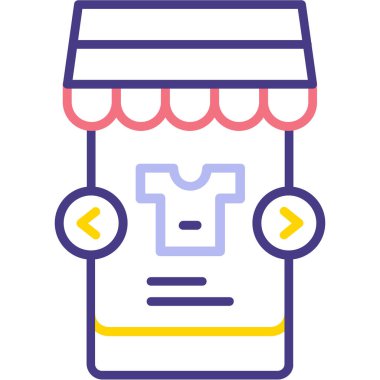 Alışveriş arabası. Basit resimleme