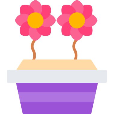 çiçek saksısı vektör simgesi