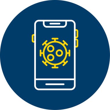 Akıllı telefon simgesinin vektör illüstrasyonu