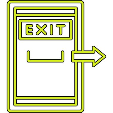 Çıkış simgesi. Vektör çizim