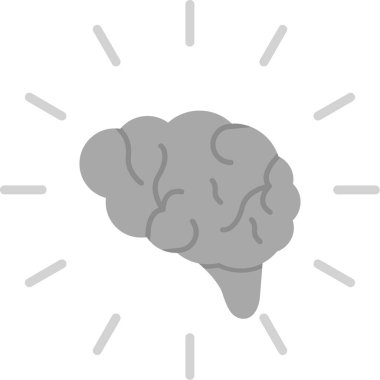 Beyin simgesi, basit illüstrasyon