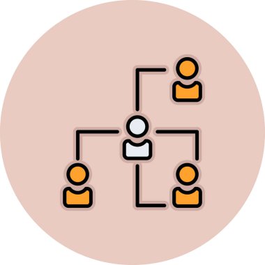 Sosyal ortam düz simgesi, vektör çizim