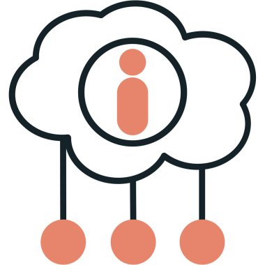 Bulut simgesi vektör illüstrasyonu