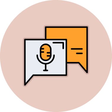 mikrofon simgesi vektör illüstrasyonu