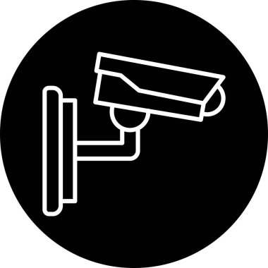 cctv güvenlik vektör çizgisi simgesi, desig