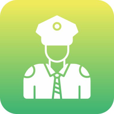 Polis memuru vektör simgesi