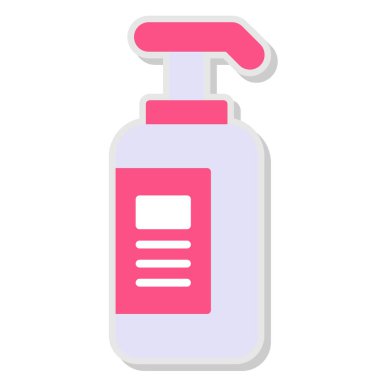 Şampuan şişesi. Basit resimleme