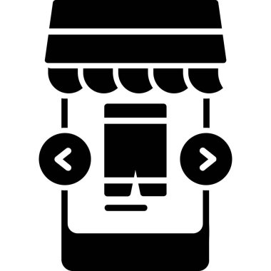 çevrimiçi dükkan simgesi, basit biçim