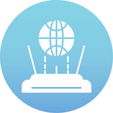 Bir dünya simgesinin vektör illüstrasyonu