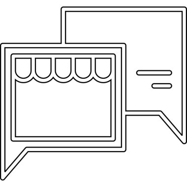 Mesaj sohbet simgesi. Beyaz arkaplanda izole edilmiş web tasarımı için sohbet vektör simgesi