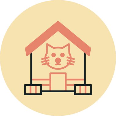 kedi simgesi vektör illüstrasyonu