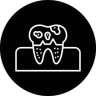 diş simgesi vektör illüstrasyonu