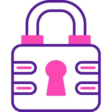 Kilit. Web simgesi basit tasarım