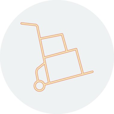 Alışveriş arabası simgesi, vektör illüstrasyonu