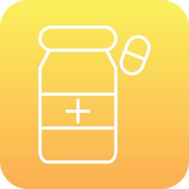 İlaç şişesi simgesi, taslak biçimi