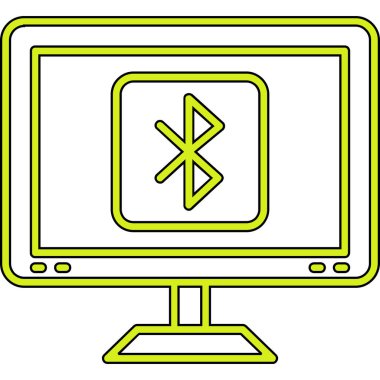 bilgisayar monitörü ikon vektör illüstrasyonu