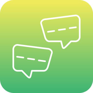 Sohbet simgesi vektör illüstrasyonu