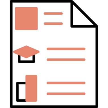 Belge simgesinin vektör illüstrasyonu