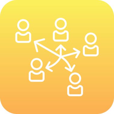 ağ paylaşım simgesi. düz vektör simgesi